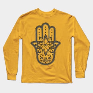 Hamsa Lotus Eye Long Sleeve T-Shirt